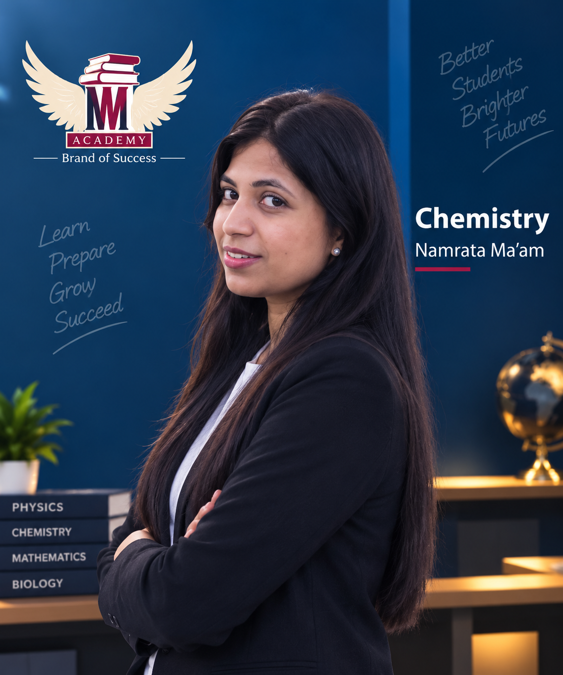 Namrata Ma'am, Chemistry teacher at NM Academy